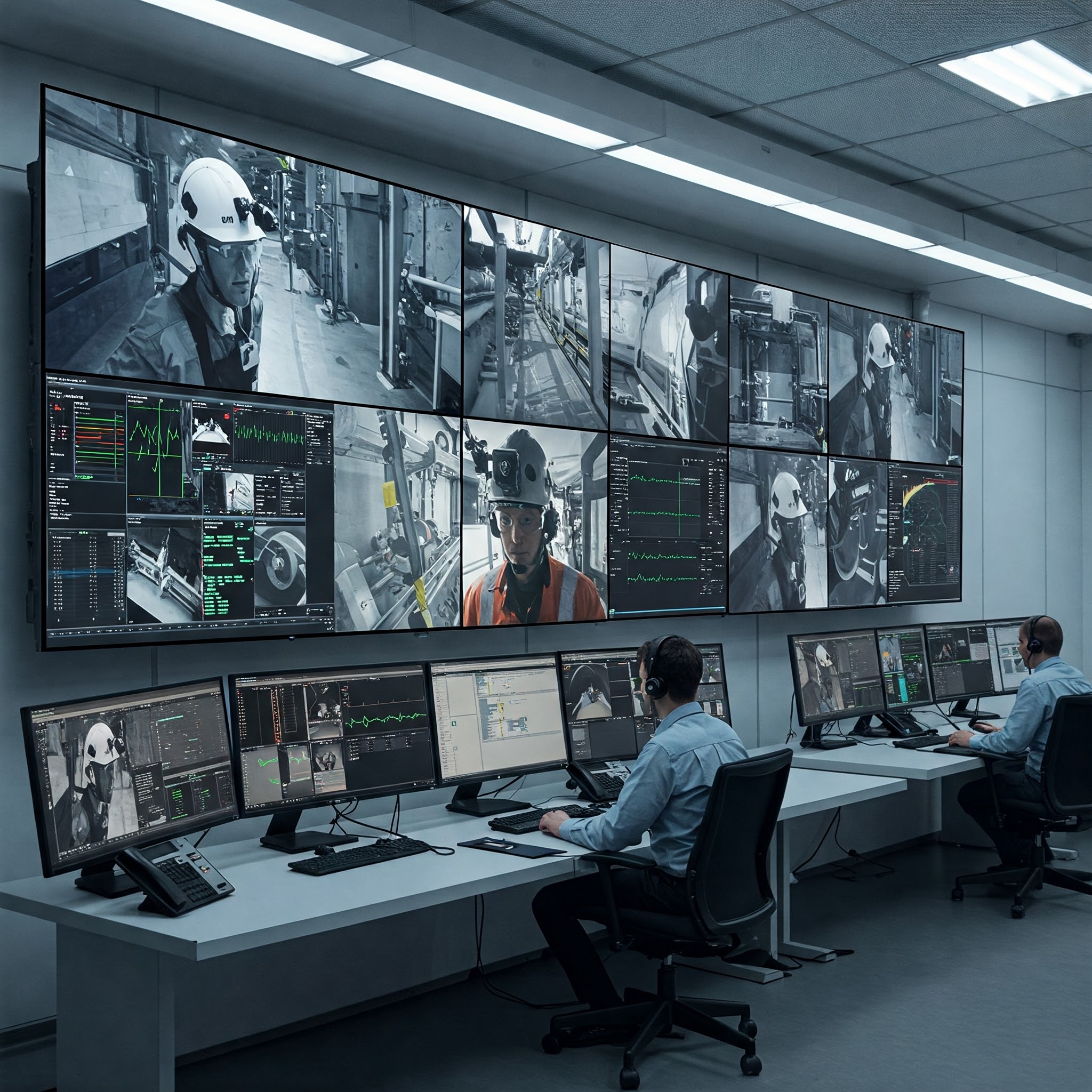 Funcionário com capacete no canteiro